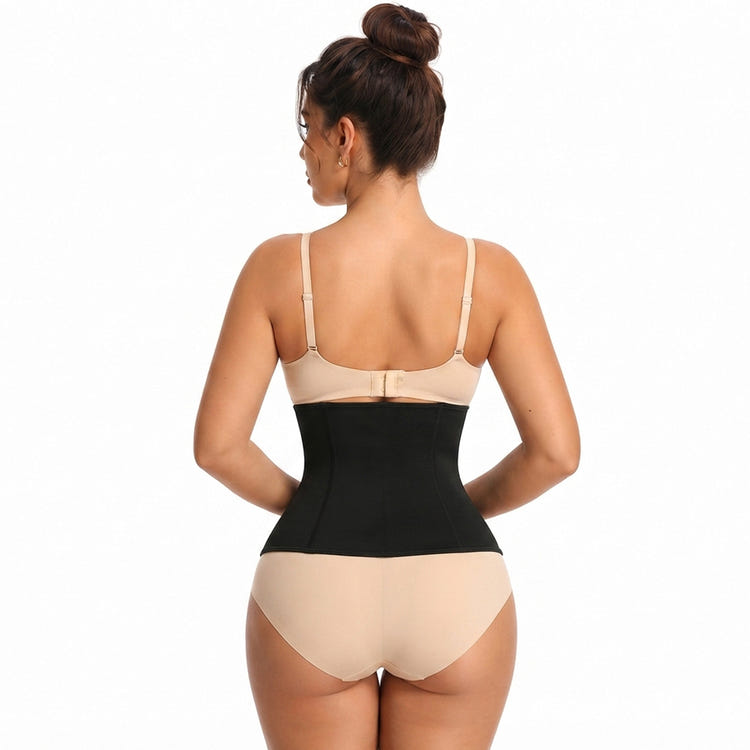 Zip‑Up Waist Trainer Corset Double Compression Tummy Control Boned Body Shaper For Women Postpartum Daily Wear