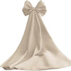 Detachable Oversized Satin Back Bow Statement Bridal Gown Accessory Decorative Large Bow With Long Tails For Wedding Evening Formal Dress