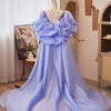 Women'S Organza Shoulder Shawl Long Ball Gown Cape Detachable Train Wedding Bridal Shawl