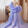Women'S Organza Shoulder Shawl Long Ball Gown Cape Detachable Train Wedding Bridal Shawl