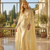 High‑Neck Chiffon Floor‑Length Cape Elegant High‑Low Formal Evening Cape Cover‑Up For Wedding Gown