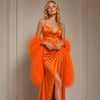 Fluffy Long Feather Boa Statement Voluminous Feather Shoulder Wrap Accessory For Prom Evening Party & Photoshoot