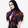 Gothic Feather Shoulder Cape Shrug Adjustable Wing‑Style Feather Accessory For Halloween Cosplay & Costume Party