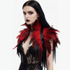 Gothic Feather Shoulder Cape Shrug Adjustable Wing‑Style Feather Accessory For Halloween Cosplay & Costume Party