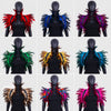 Gothic Feather Shoulder Cape Shrug Adjustable Wing‑Style Feather Accessory For Halloween Cosplay & Costume Party