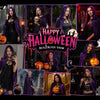 Velvet Hooded Long Halloween Cloak Floor‑Length Witch Wizard Cosplay Cape With Ribbon Tie For Costume Party