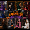 Velvet Hooded Long Halloween Cloak Floor‑Length Witch Wizard Cosplay Cape With Ribbon Tie For Costume Party