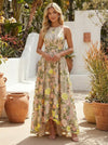 Jacquard A-Line Halter Cocktail Dresses with Floral Embroidery