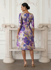 Jacquard A-Line Crew Neck Floral Cocktail Dresses
