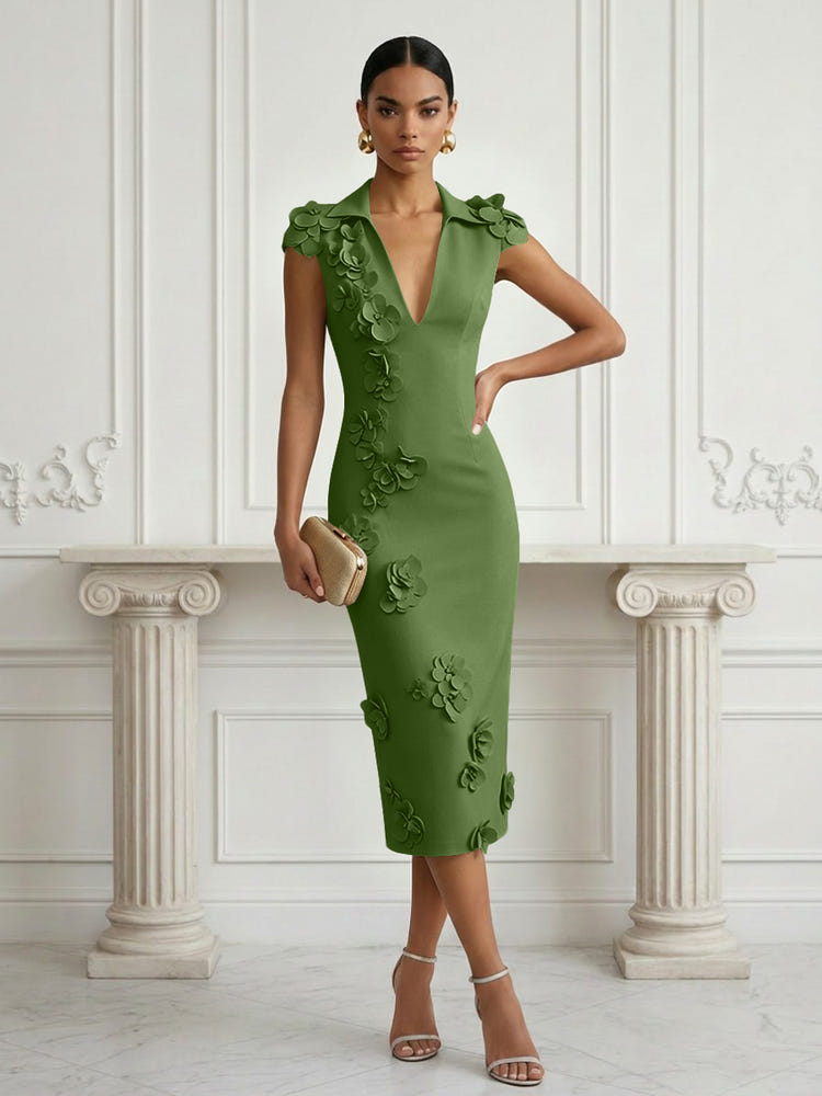 Jersey Sheath Stand Colla Cocktail Dresses with Slit