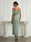 Tulle Sheath Strapless Cocktail Dresses with 3D Flowers