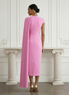 Jersey Sheath High Neck Cocktail Dresses with Sash
