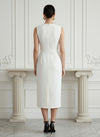 Jersey Sheath V Neck Cocktail Dresses with Bow