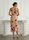 Tulle Sheath Strapless Cocktail Dresses with 3D Flowers