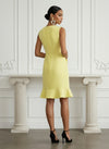 Jersey Bodycon V Neck Cocktail Dresses with 3D Flowers
