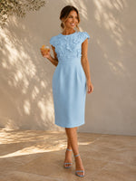 Chiffon A-Line Spaghetti Straps Evening Dresses with 3D Flowers