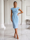 Chiffon A-Line Spaghetti Straps Evening Dresses with 3D Flowers