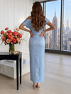 Satin Sheath One Shoulder Cocktail Dresses with Pleated