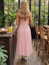Chiffon A-Line Strapless Cocktail Dresses with Delicate Pleated