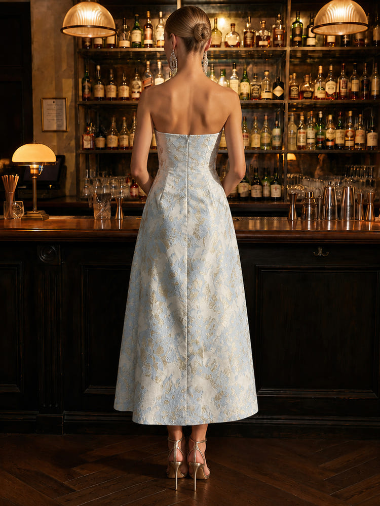 Jacquard A-Line Sweetheart Cocktail Dresses with Pleated