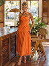 Chiffon A-Line Strapless Cocktail Dresses with Scarf