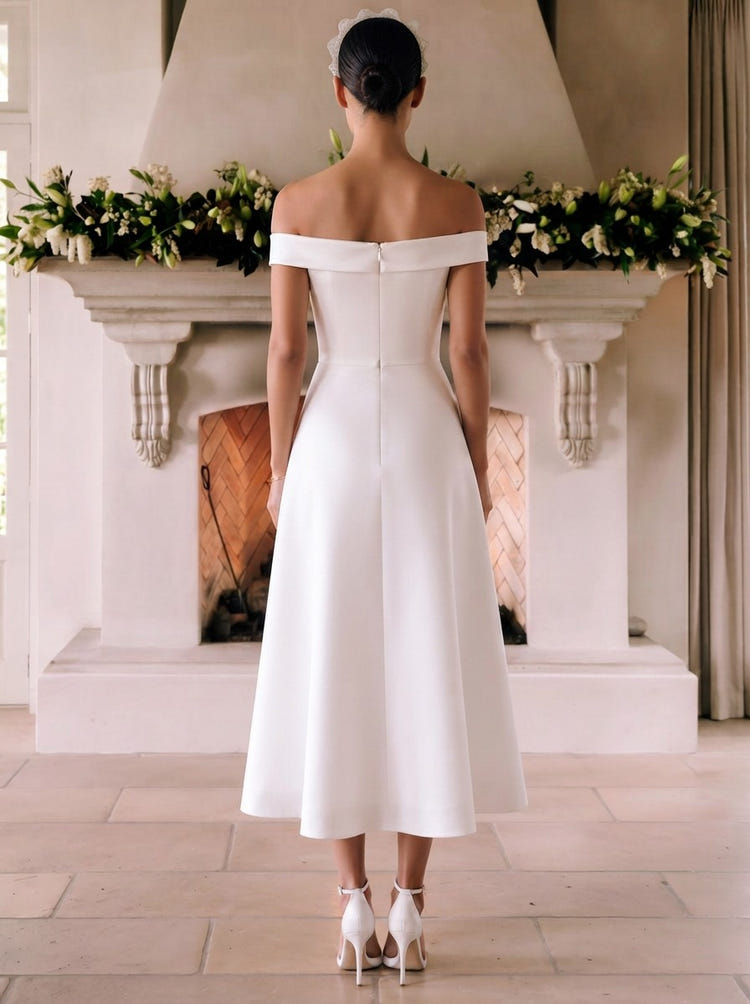Satin A-Line One Shoulder Cocktail Dresses with 3D Flowers