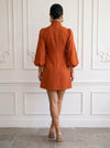 Jersey A-Line High Neck Cocktail Dresses with 3D Flowers