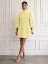 Jersey A-Line High Neck Cocktail Dresses with 3D Flowers