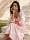 Jersey A-Line Square Neck Cocktail Dresses with 3D Flowers