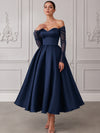 Satin A-Line Sweetheart Cocktail Dresses with Pleated