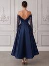Satin A-Line Sweetheart Cocktail Dresses with Pleated
