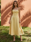 Jersey A-Line Strapless Cocktail Dresses with 3D Flowers
