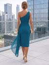 Jersey Sheath Strapless Midi Cocktail Dresses with Bow