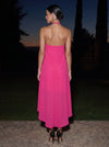 Chiffon A-Line Halter Midi Cocktail Dresses with Fringe