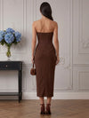 Jersey Sheath Strapless Cocktail Dresses with Corset Bodice