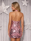 Sequin Bodycon V Neck Glitter Homecoming Dresses
