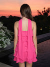 Chiffon Sheath Strapless Homecoming Dresses with Scarf