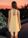 Chiffon A-Line Strapless Pleated Homecoming Dresses