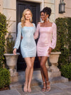 Sequin Bodycon Square Neck Glitter Homecoming Dresses