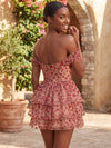 Tulle A-Line Off Shoulder Homecoming Dresses with 3D Red Heart Applique