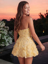 Tulle A-Line Sweetheart Homecoming Dresses with 3D Flowers