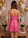Tulle A-Line Spaghetti Straps Homecoming Dresses with Sequin