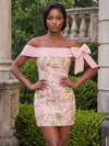 Mesh Bodycon Off Shoulder Homecoming Dresses with Sequin Embroidery