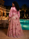 Tulle A-Line V Neck Plus Size Dresses with Exquisite 3D Rose Floral Embroidery
