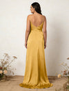 Satin Spaghetti Straps A Line Formal Dresses