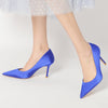 Women's Silk Satin Pointed Toe High Heel Simple Wedding Party Shoes