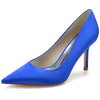 Women's Silk Satin Pointed Toe High Heel Simple Wedding Party Shoes