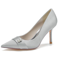 Women's Pointed Toe Stiletto Heel Wedding Party Shoes with Rhinestone