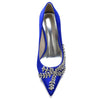 Women's Closed Toe High Heel Elegant Wedding Shoes with Leaf Rhinestones