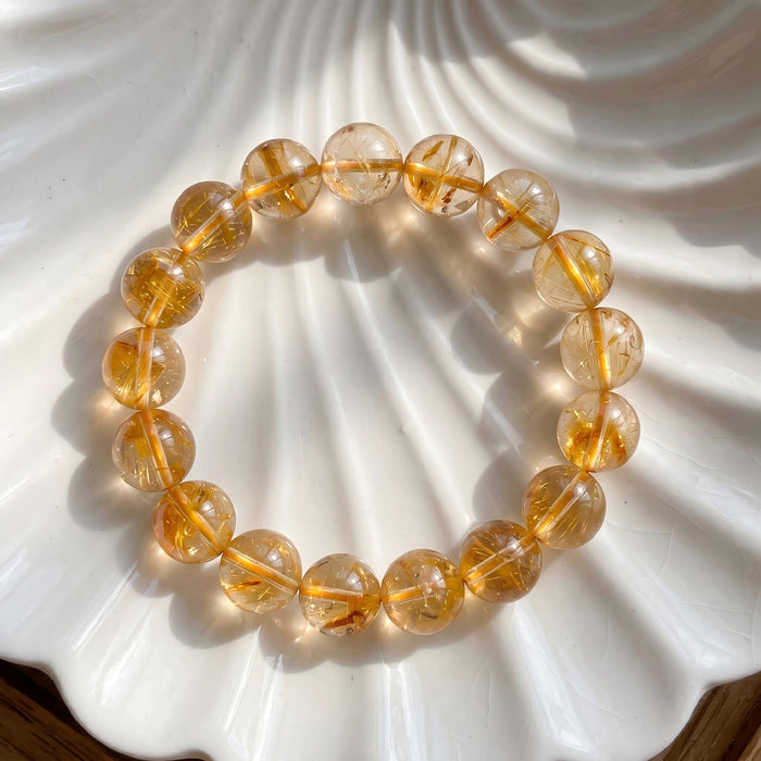 Transparent Yellow Citrine Bead Bracelets